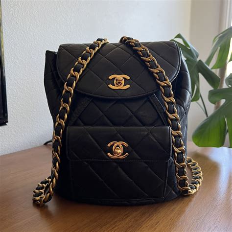 vintage timeless tote chanel|vintage chanel backpack price.